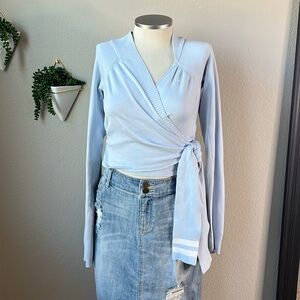 🆕 listing! Nike baby blue yoga wrap sweater